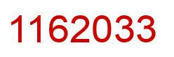 Number 1162033 red image