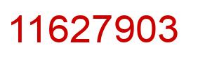Number 11627903 red image