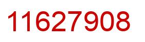 Number 11627908 red image