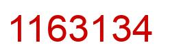 Number 1163134 red image