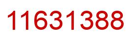 Number 11631388 red image