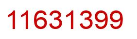 Number 11631399 red image