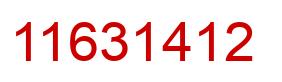 Number 11631412 red image
