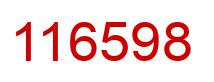 Number 116598 red image