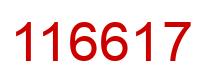 Number 116617 red image