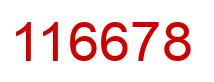 Number 116678 red image