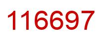 Número 116697 imagen rojo