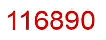 Number 116890 red image