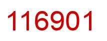 Number 116901 red image