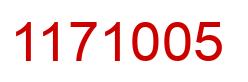 Número 1171005 imagen rojo