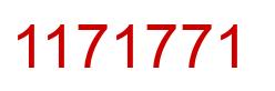 Number 1171771 red image