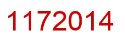 Number 1172014 red image