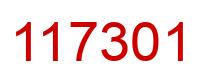 Number 117301 red image