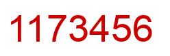 Number 1173456 red image