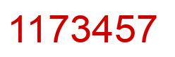 Number 1173457 red image