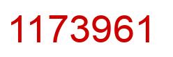 Number 1173961 red image