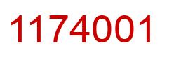 Number 1174001 red image