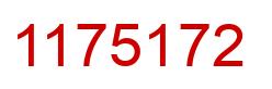 Number 1175172 red image
