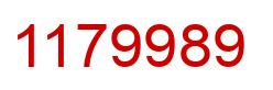 Number 1179989 red image