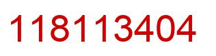 Number 118113404 red image