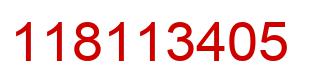 Number 118113405 red image