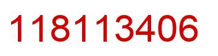 Number 118113406 red image