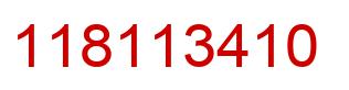 Number 118113410 red image