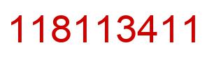 Number 118113411 red image