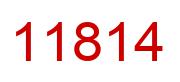 Number 11814 red image