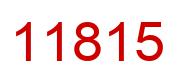 Number 11815 red image