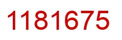 Number 1181675 red image