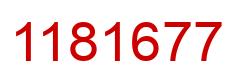 Number 1181677 red image