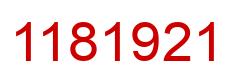 Number 1181921 red image