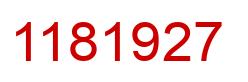 Number 1181927 red image