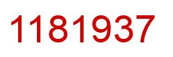 Number 1181937 red image