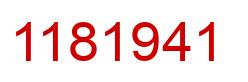 Number 1181941 red image