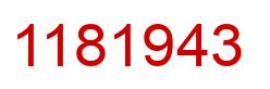 Number 1181943 red image