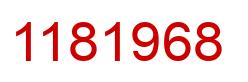 Number 1181968 red image