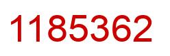 Number 1185362 red image