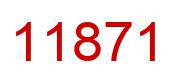 Number 11871 red image