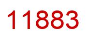 Number 11883 red image