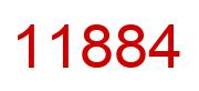 Number 11884 red image