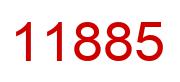 Number 11885 red image
