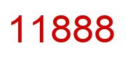Number 11888 red image