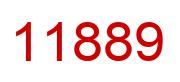 Number 11889 red image