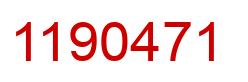 Number 1190471 red image