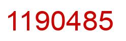 Número 1190485 imagen rojo