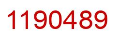 Number 1190489 red image
