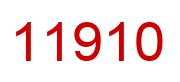 Number 11910 red image
