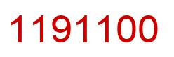 Number 1191100 red image